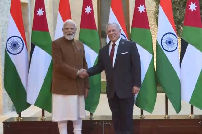 ඉන්දියාව සහ ජෝර්දානය කලාපීය ගැටලු ගැන සාකච්ඡාවක