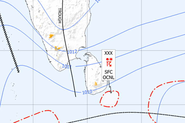 ඉදිරි පැය 24 ගැන  කාලගුණයෙන් නිවේදනයක්