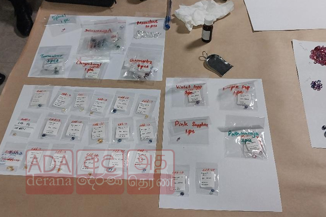 මැණික් තොගයක් සමග සැකකරුවන්  දෙදෙනෙක් රේගු භාරයට