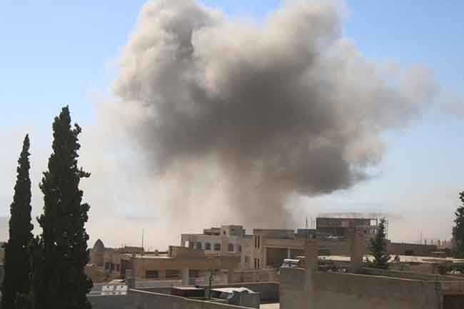 සිරියාවේ බෝම්බ පිපිරීමක්