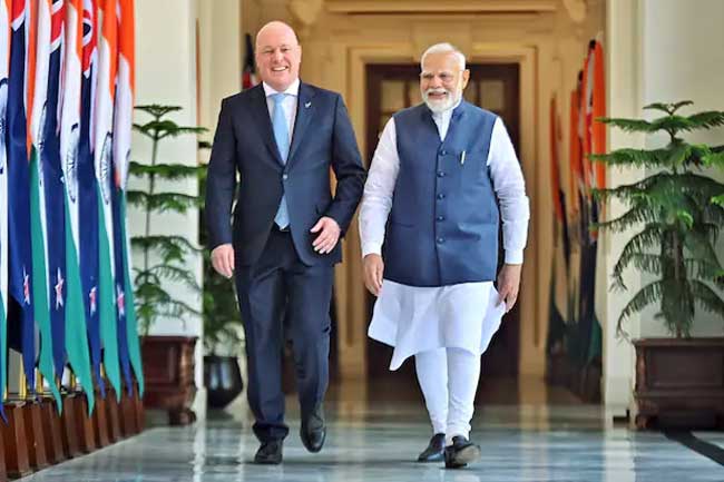 ඉන්දියාව සහ නවසීලන්තය අතර නිදහස් වෙළඳ ගිවිසුමක්