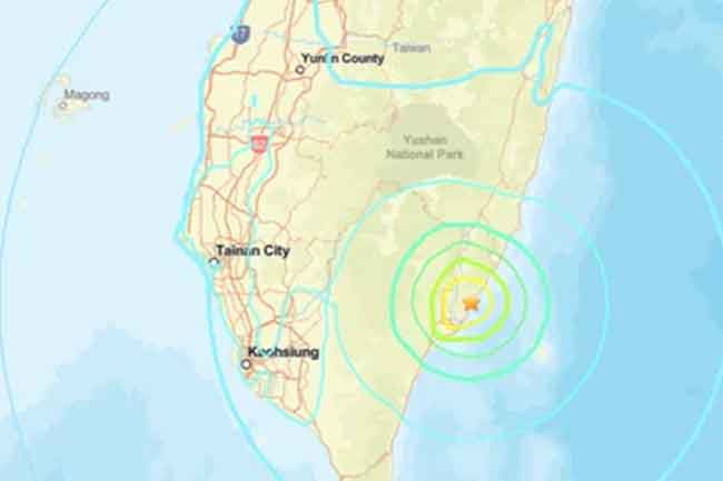තායිවානයට ප්‍රබල භූමිකම්පාවක්