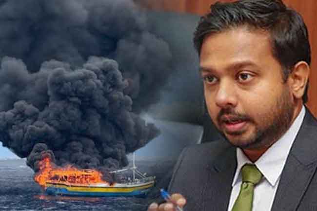 සීෂෙල් මුහුදේදී ගිනිබත් කළ මෙරට බහුදින යාත්‍රාවේ ඉදිරි කටයුතු ගැන ගැන නියෝජ්‍ය ඇමතිගෙන් ප්‍රකාශයක්