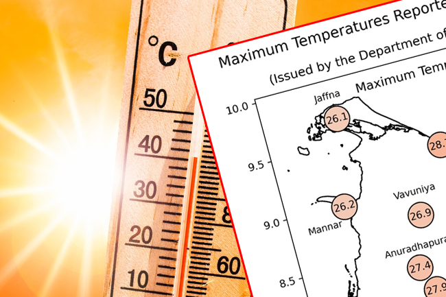 අද උපරිම උෂ්ණත්වය කටුනායකට