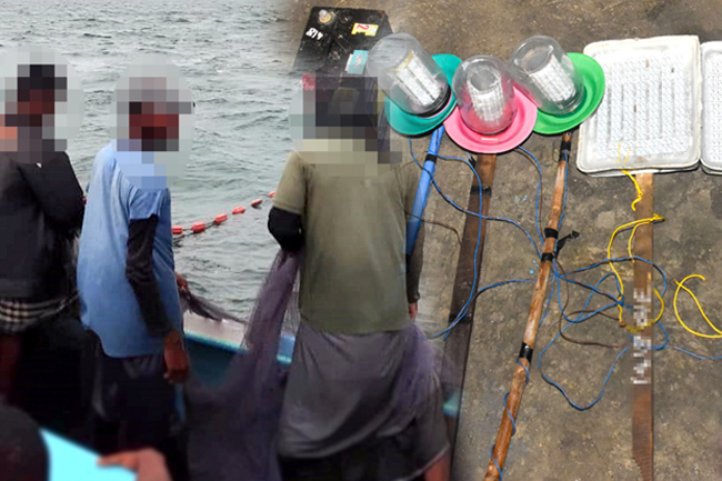 නීතිවිරෝධී ක්‍රමවලට මසුන් ඇල්ලූ 13ක් නාවික හමුදා භාරයට