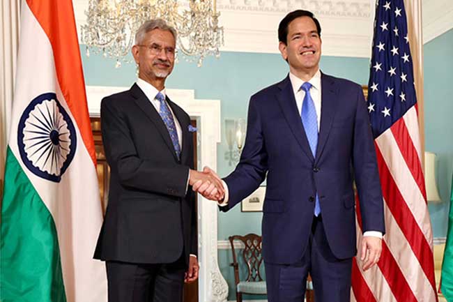 ජයිශංකර් සහ මාර්කෝ රුබියෝ අතර සාකච්ඡාවක්