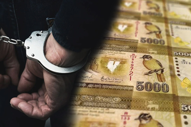 කෝටි විසි අටකට අධික මුදල් සමග සැකකරුවෙකු අත්අඩංගුවට