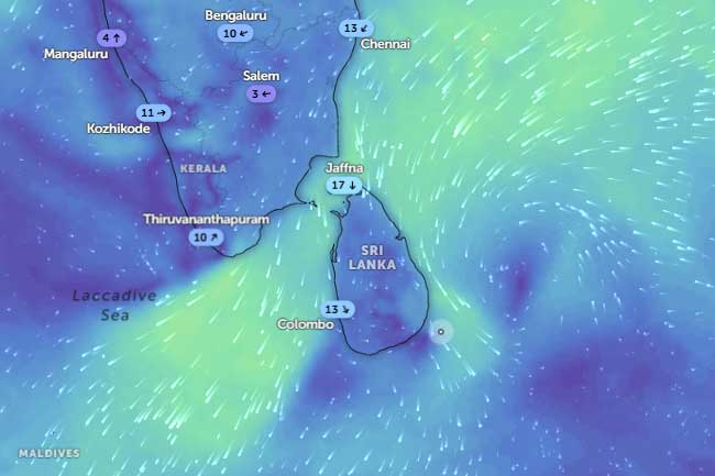 ඉදිරි පැය 24 සඳහා කාලගුණ අනාවැකිය