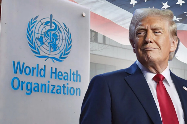 අමෙරිකාව ලෝක සෞඛ්‍ය සංවිධානයෙන්  නිල වශයෙන් ඉවත් වෙයි