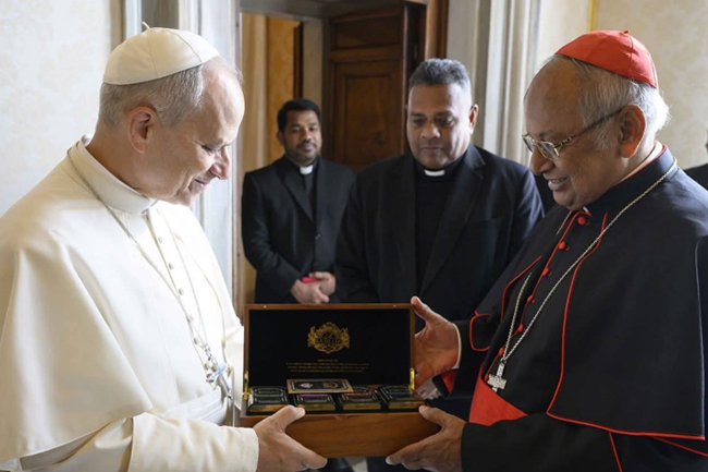 කාදිනල් හිමි සහ  පාප්වහන්සේ අතර හමුවක්