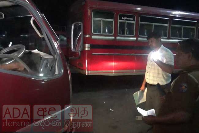 හදිසි රථවාහන පරීක්ෂාවකදී හඳුනාගත් වාහන 12ක් තාවකාලිකව ධාවනයෙන් ඉවත් කෙරේ