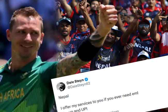 නේපාලයේ දස්කම් දැක ඩේල් ස්ටේන් සතුටින් තැබූ සටහන