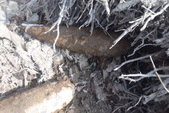 කළුතර නිවසක් ඉදිකිරීමට ඉඩම සකස් කිරීමේදී මෝටාර් උණ්ඩ හමුවෙයි