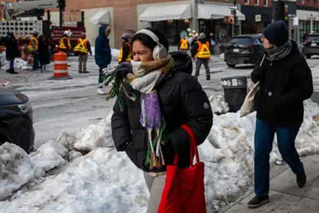 අමෙරිකාවේ ශීත කාලගුණයෙන්  18දෙනෙකු මරුට