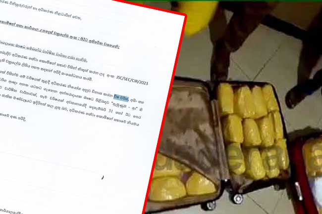 විනාශ කරන අන්තරායදායක ඖෂධ සම්බන්ධයෙන් චක්‍රලේඛයක්