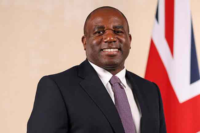 බ්‍රිතාන්‍ය නියෝජ්‍ය අග්‍රාමාත්‍ය ඩේවිඩ් ලැමී හෙට දිවයිනට 