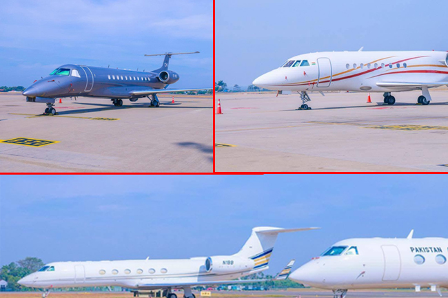 ඉන්දු-පාකිස්තාන තරගය බලන්න මෙරටට ආ පෞද්ගලික ජෙට් යානා