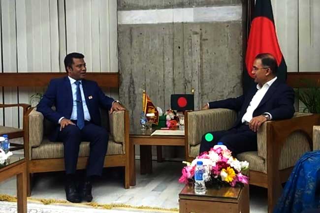 බංග්ලාදේශයේ නව අගමැති සහ ඇමති නලින්ද අතර සාකච්ඡාවක්