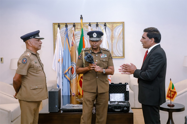 රුපියල් මිලියන 556ක අත්‍යවශ්‍ය තාක්ෂණික උපකරණ තොගයක් පොලීසියට