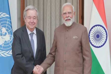 ජගත් සංවිධානයේ මහලේකම් සහ මෝදි හමුවෙයි