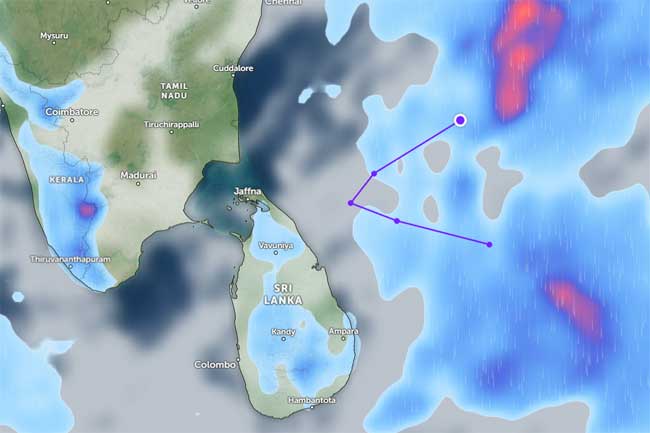 වායුගෝලයේ කැලඹිලි ස්වභාවය අඩු පීඩන කලාපයක් දක්වා වර්ධනය වෙයි