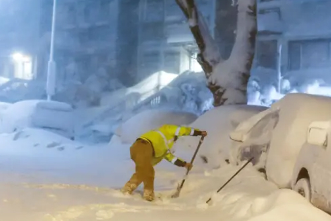 හිමෙන් වැසි යන නියෝර්ක් නගරය