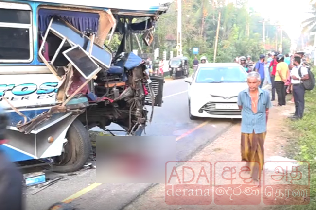 වාද්දූවේ බස් අනතුරින් තුවාල ලැබූ එක් රියදුරෙකු ජීවිතක්ෂයට