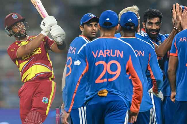 කොදෙව්වන්ගෙන් ඉන්දියාවට ලකුණු 196ක ඉලක්කයක්