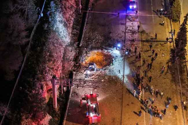 ජෙරුසලමට බටහිරින් පිහිටි ප්‍රදේශයකට ඉරානයෙන් ප්‍රහාරයක්