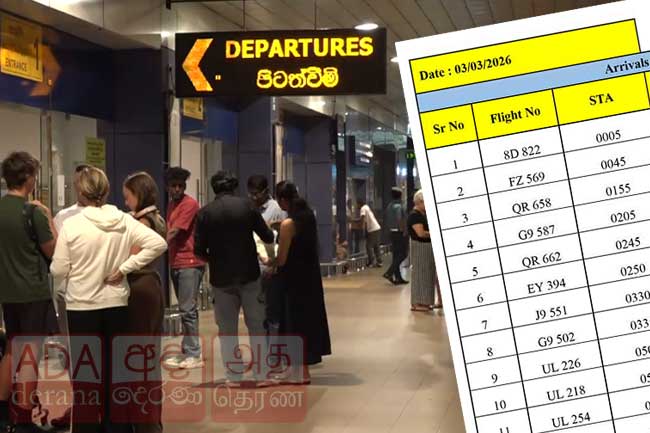 මැදපෙරදිග ගැටුම් හේතුවෙන් අදත් ගුවන් ගමන් 57ක් අවලංගුයි