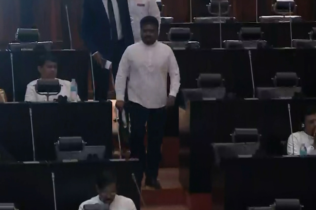 ජනපති පාර්ලිමේන්තුවට