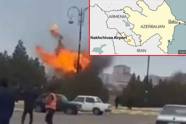 අසර්බයිජානයේ ගුවන්තොටුපොළකට ඉරාන ඩ්‍රෝන ප්‍රහාරයක්