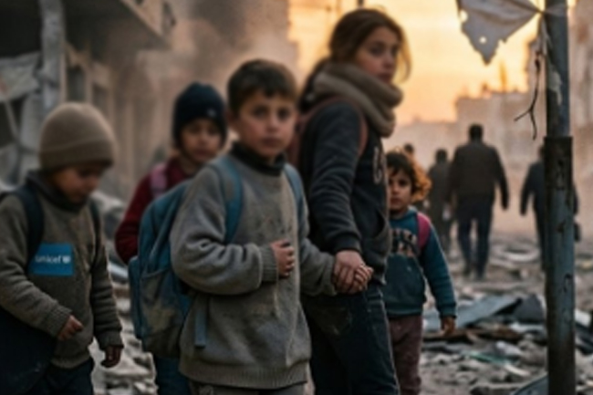 මැදපෙරදිග යුද්ධයෙන් දරුවන් 1100කට වැඩි පිරිසක් මියගිහින් හෝ තුවාල වෙලා - UNICEF