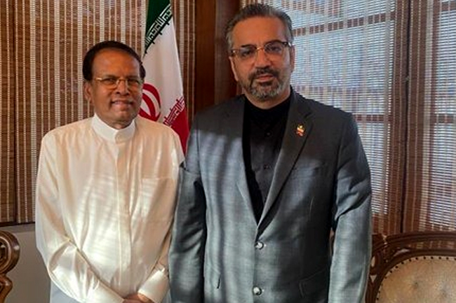 මෙරට ඉරාන තානාපති සහ හිටපු ජනපති මෛත්‍රීපාල අතර හමුවක්