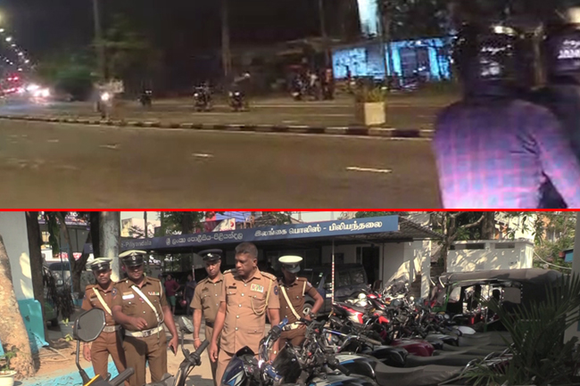 මහ පාරේ ඔට්ටුවට රේස් පැද්ද තරුණයින් පිරිසක් පොලීසියට කොටුවෙයි
