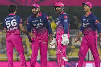 රාජස්ථාන් රෝයල්ස් කණ්ඩායමට කඩුළු 8ක ජයක්