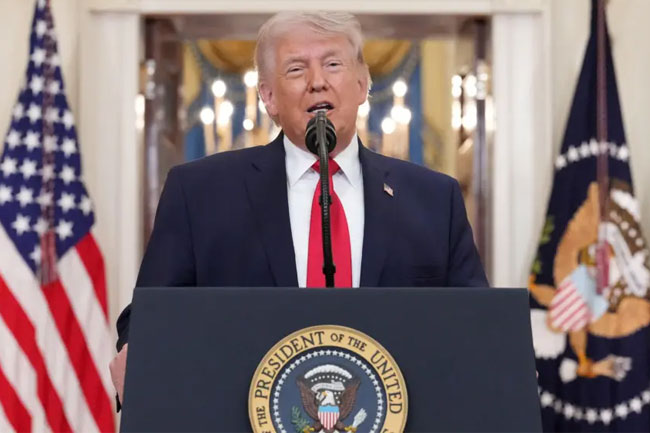 ජාතිය අමතමින් ට්‍රම්ප් ඉරාන යුද්ධය සාධාරණීකරණය කරයි