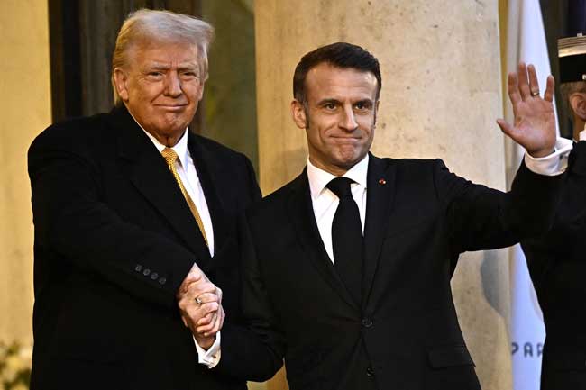 බැරෑරුම් වෙන්න... හැමදාම කතා කරන්න එපා..  - ට්‍රම්ප්ගේ යුද්ධ ප්‍රවේශයට ප්‍රංශ ජනපතිගෙන් විවේචන