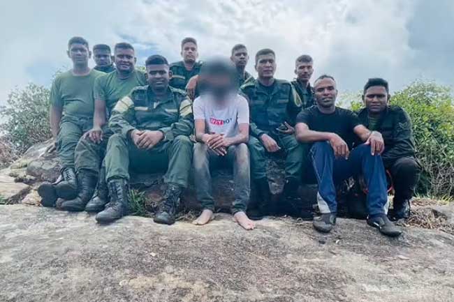 හන්තාන කටුසු කොන්ද ප්‍රදේශයේ අතරමං වූ පුද්ගලයකු බේරා ගනී 