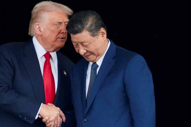 ඉරානයට අවි ලබානොදීමට චීනය එකඟවූ බව ට්‍රම්ප් කියයි 