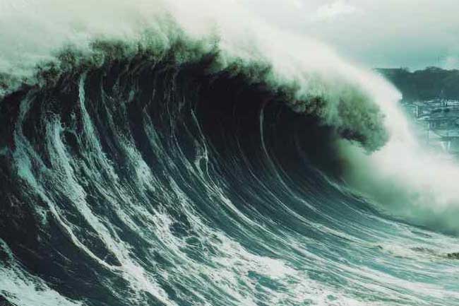 ජපානයට සුනාමි අනතුරු ඇඟවීමෙන් පසු පළමු රළ පහර ළඟා වෙයි