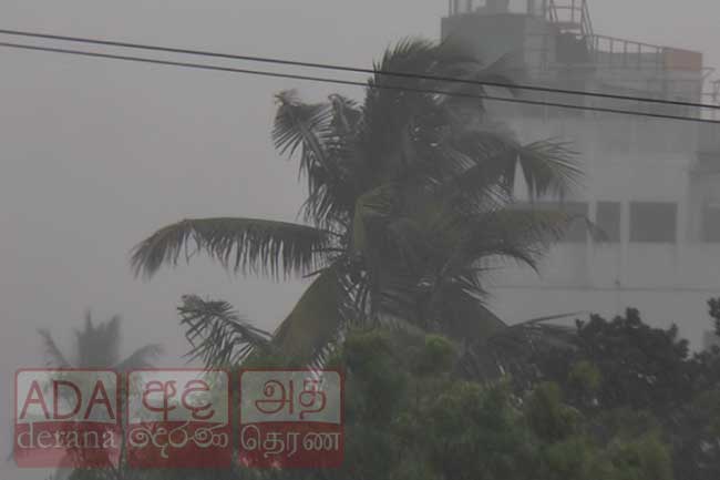 ප්‍රදේශ කිහිපයකට අද මි.මී 100 ඉක්මවූ වැසි