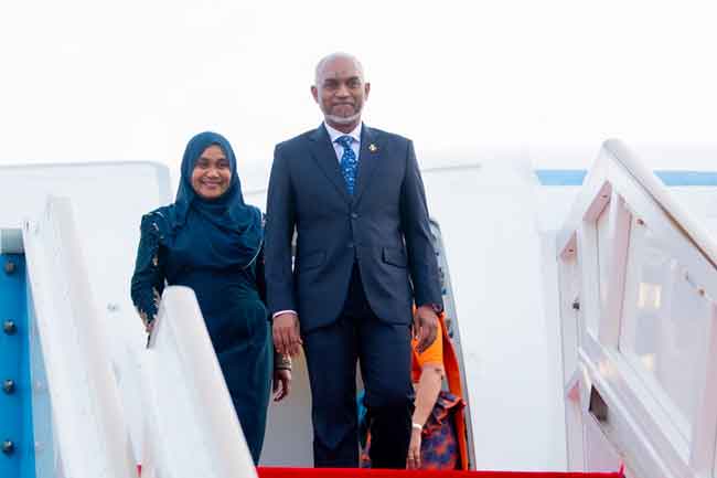 මෙරටට පැමිණි මාලදිවයින් ජනාධිපති පිළිගැනීමේ නිල උත්සවය අද