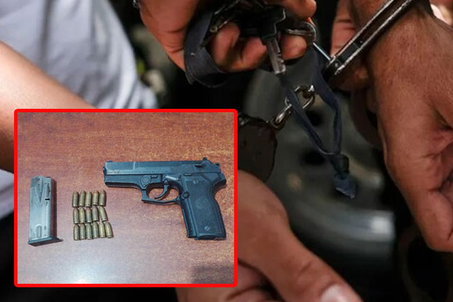 ලොකු පැටීගේ ගෝලයින් දෙදෙනෙකු  පිස්තෝලයක් සමග අත්අඩංගුවට