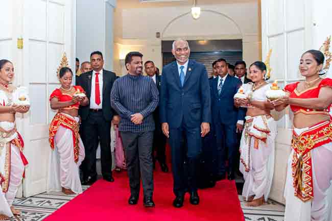  මාලදිවයින් ජනපතිට ජනපති අනුරගෙන් විශේෂ භෝජන සංග්‍රහයක්