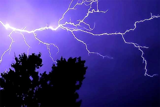 ප්‍රබල අකුණු පිළිබඳව අවවාදාත්මක නිවේදනයක්