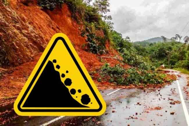 දිස්ත්‍රික්ක දෙකකට නායයාමේ අනතුරු ඇඟවීම් නිකුත් කෙරේ 