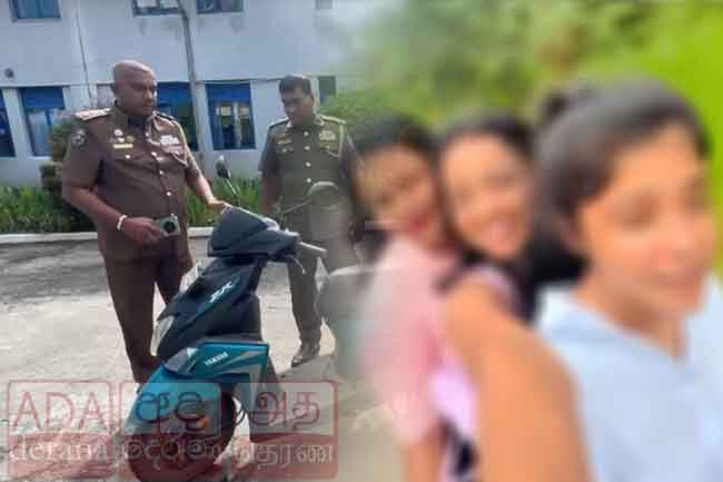 හෙල්මට් නැතිව යතුරුපැදියේ යන හැටි වීඩියෝ කළ තරුණියන් අත්අඩංගුවට