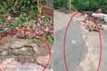 නායයෑමේ අවදානමක් නිසා කොත්මලේ ගම්පොළ ප්‍රධාන මාර්ගය තාවකාලිකව වැසේ 