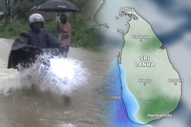 අදත් ප්‍රදේශ කිහිපයකට මි.මී 100ක තද වැසි 